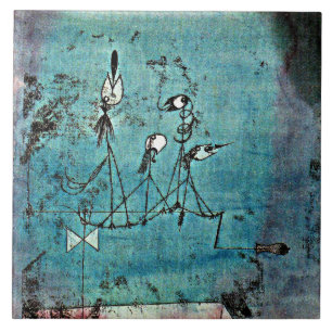 Klee - Twittering Machine Ceramic Tile