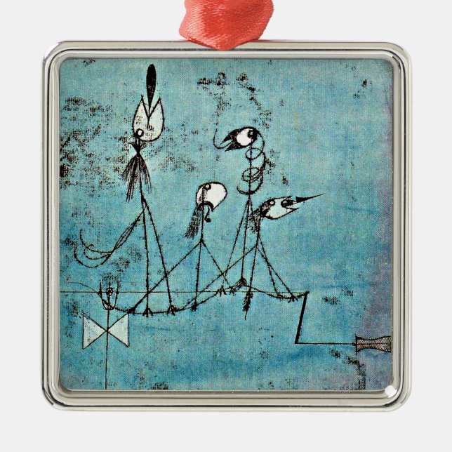 Klee -  Twittering Machine Metal Ornament (Front)