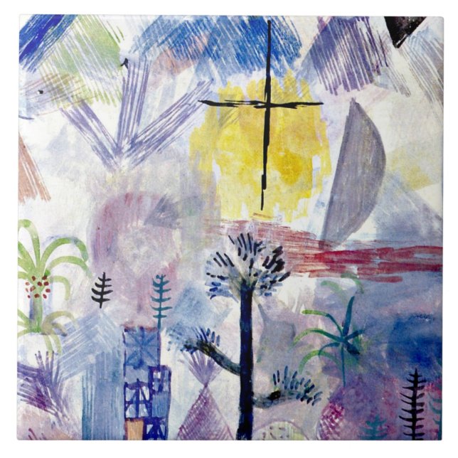 Klee - Unfinished Landscape Ceramic Tile (Front)