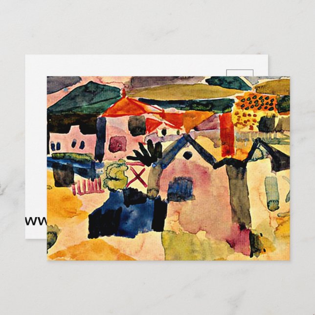 Klee - View of Saint Germain Postcard (Front/Back)