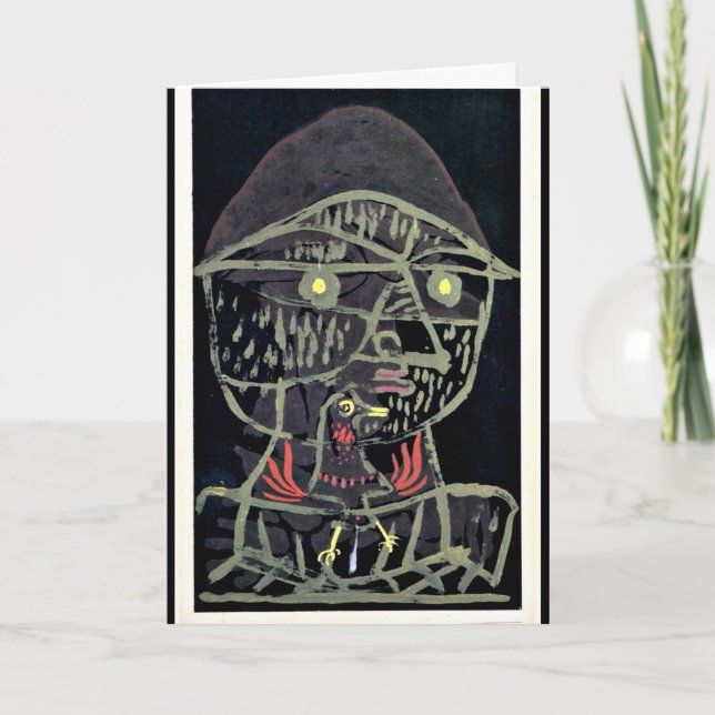 Klee - Vogelfanger, abstract art Card (Front)