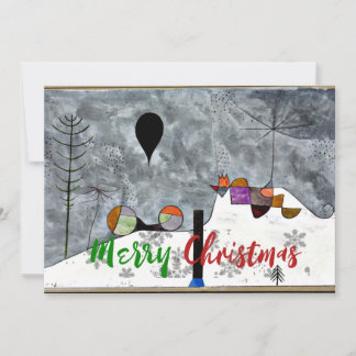 Klee - Winter Painting, Christmas greetings Card