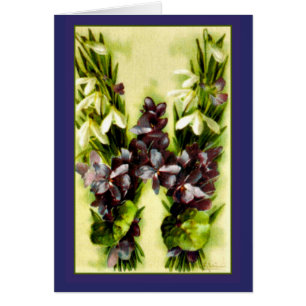 Klein Flower Alphabet Blue Violets Letter W