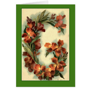 Klein Flower Alphabet Letter G Orange Nasturtiums