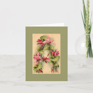 Klein Flower Alphabet NOTE CARD DKGR