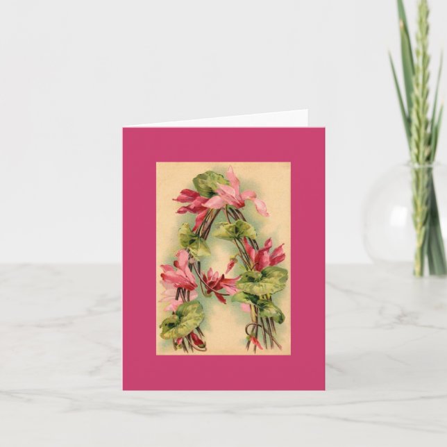 Klein Flower Alphabet  NOTE CARD MVE (Front)