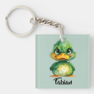 Kleine grüne Ente Key Ring