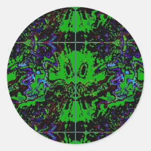 Kleine grüne Teufel Classic Round Sticker