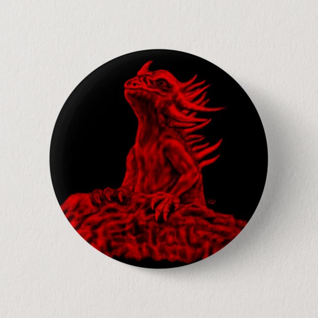 Kleine rote Drache 6 Cm Round Badge (Front)