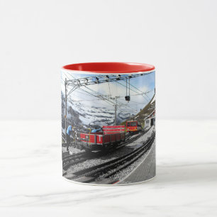 Kleine Scheidegg railway station in Switzerland Mug