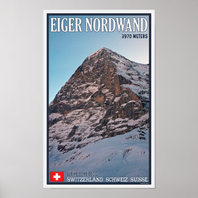 Kleine Scheidegg - The North Wall of the Eiger Poster (Front)