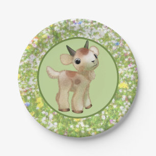 kleine ziege pappteller paper plate
