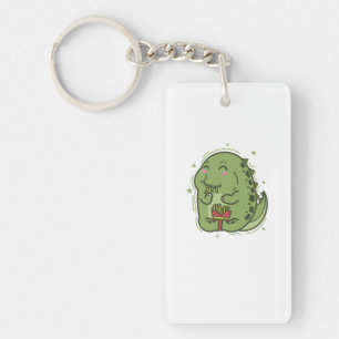 kleiner Dino liebt Pommes Dinosaurier Key Ring
