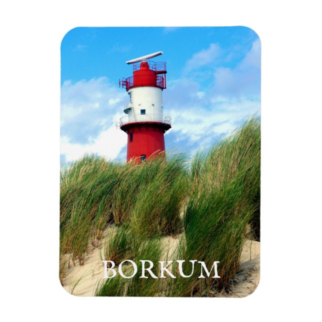 Kleiner Lighthouse, Borkum, East Frisia, Germany Magnet (Vertical)