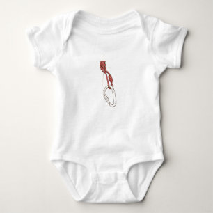 Klemheist Prusik Knot Rock Climbing diagram Baby Bodysuit