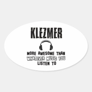 klezmer design oval sticker