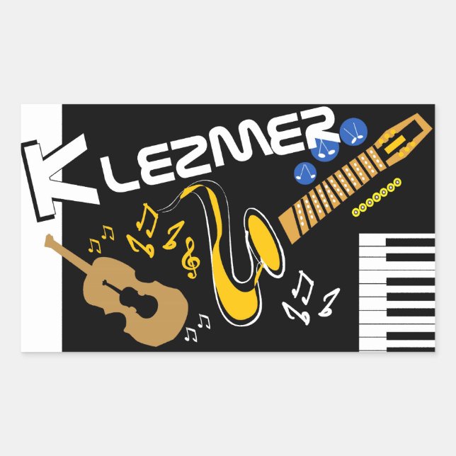 Klezmer Rectangular Sticker (Front)