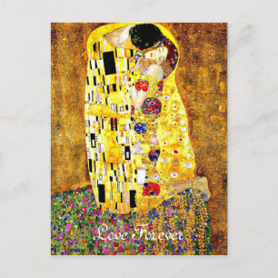 Klimt art - The Kiss - Love Forever Postcard