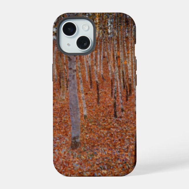 Klimt Beechwood-Forest  iPhone 15 Case (Back)