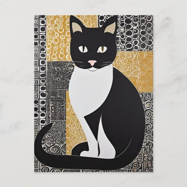 Klimt Cat Postcard (Front)