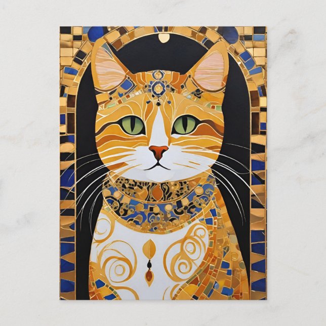 Klimt Cat Postcard (Front)