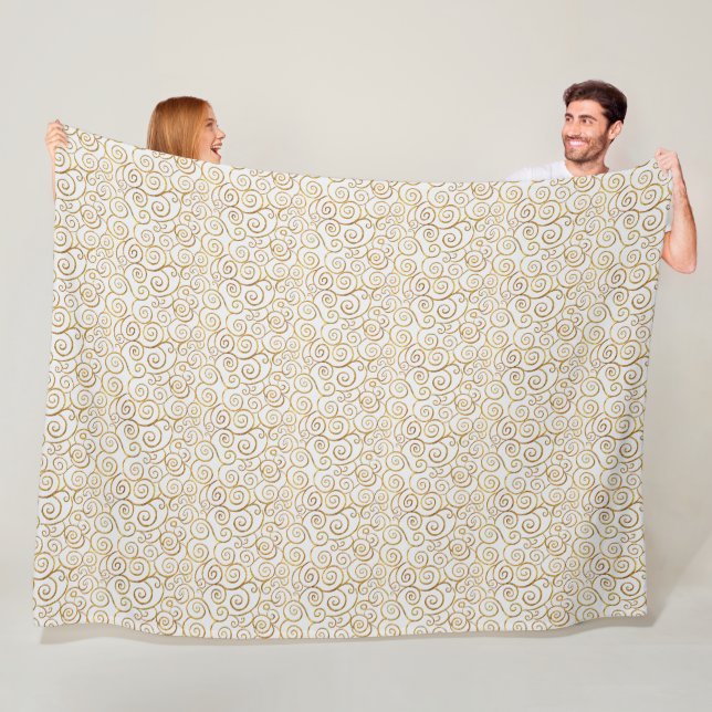 Klimt Curves Fleece Blanket (In Situ)