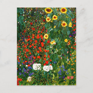 Klimt - Farm Garden with Sunflowers Postcard