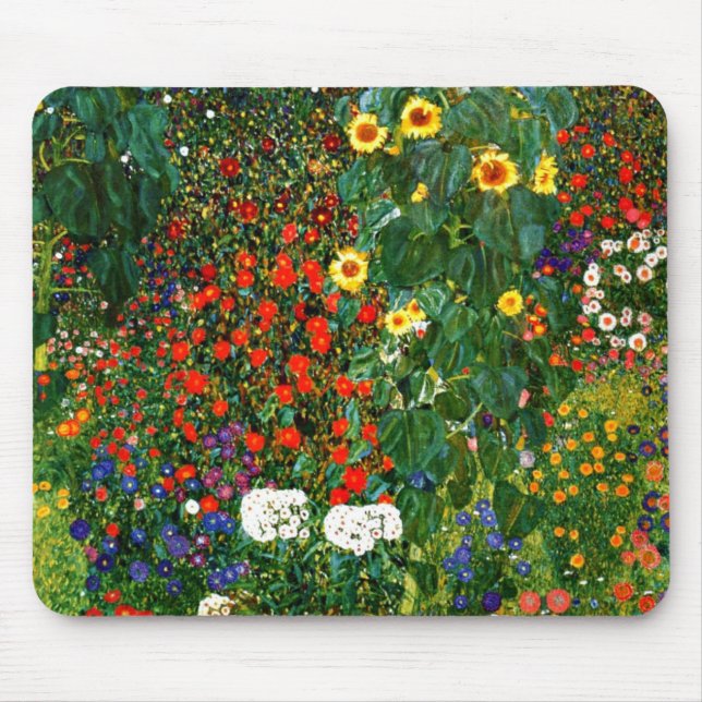 Klimt: Flower Garden Mouse Pad (Front)