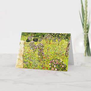 Klimt - Fruit Garden with Roses, fine art, Card
