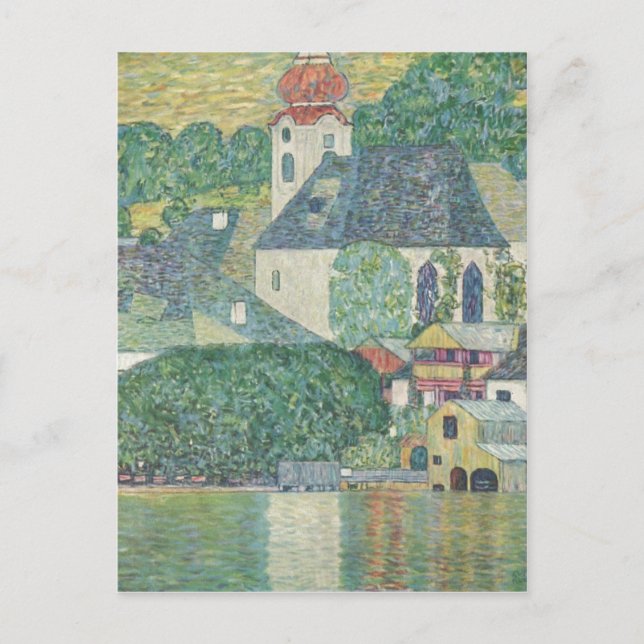 Klimt, Gustav Kirche in Unterach am Attersee 1916  Postcard (Front)