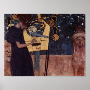 Klimt Gustav The Music Poster