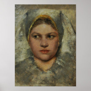 Klimt - Head Of A Student Poster