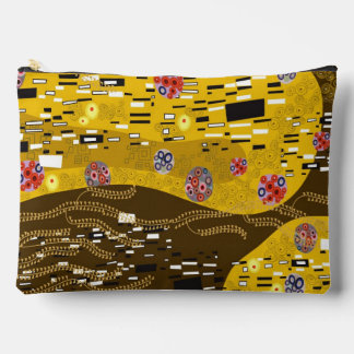 Klimt Inspired Gold Pattern Art Nouveau The Kiss Accessory Pouch