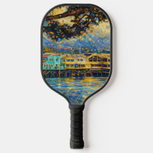 Klimt-inspired Golden Monterey Harbor Dreams