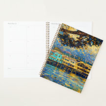 Klimt-inspired Golden Monterey Harbor Dreams
