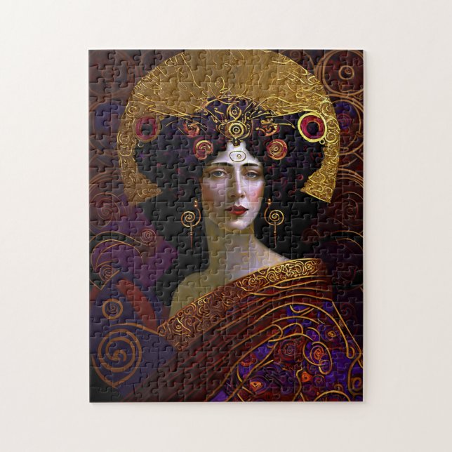 Klimt Inspired Queen Goddess Jigsaw Puzzle (Vertical)