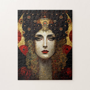 Klimt Inspired Queen Goddess Jigsaw Puzzle