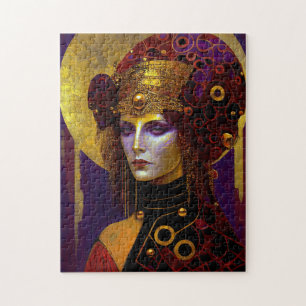 Klimt Inspired Queen Goddess Jigsaw Puzzle