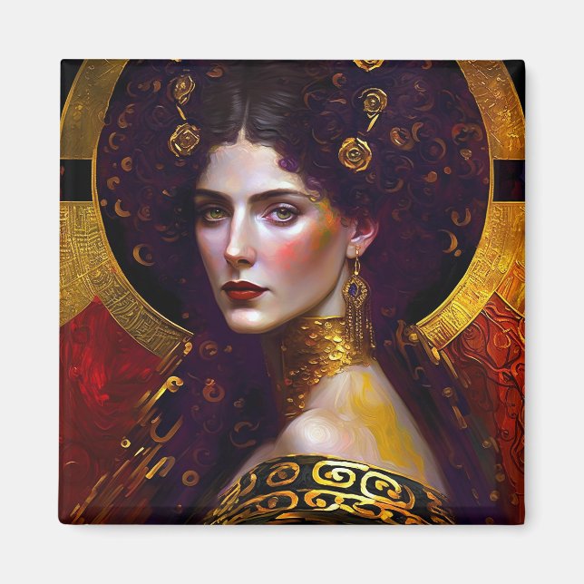 Klimt Inspired Queen Goddess Magnet (Front)