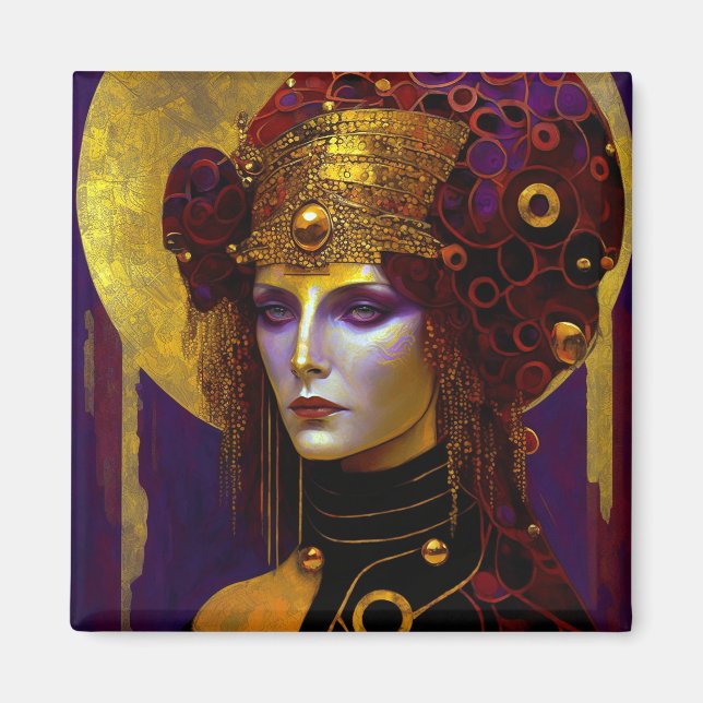 Klimt Inspired Queen Goddess Magnet (Front)
