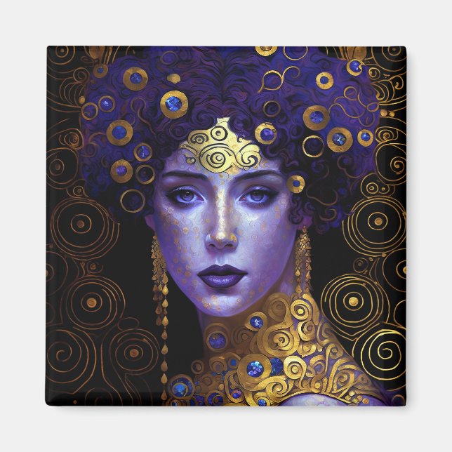 Klimt Inspired Queen Goddess Magnet (Front)