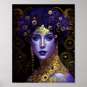 Klimt Inspired Queen Goddess Poster