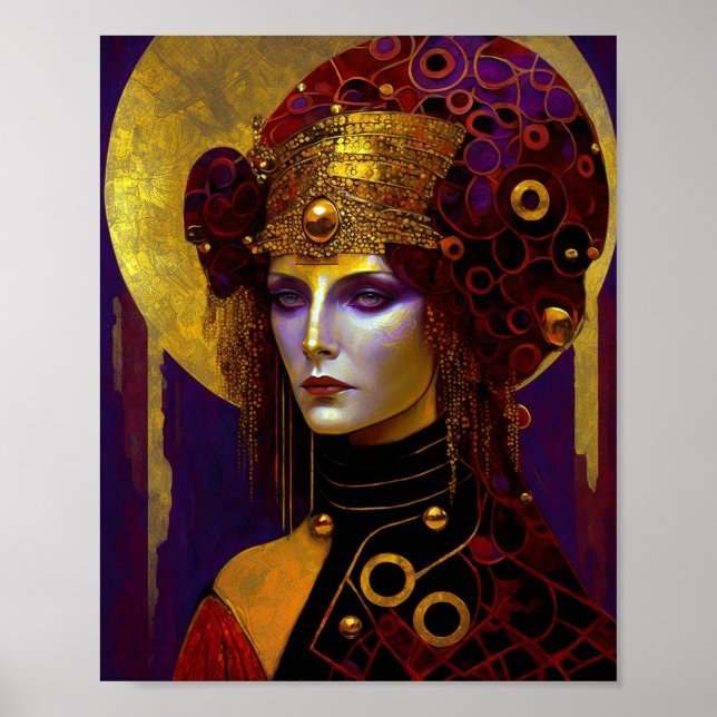 Klimt Inspired Queen Goddess Poster (Front)