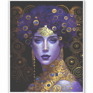 Klimt Inspired Queen Goddess Sticker