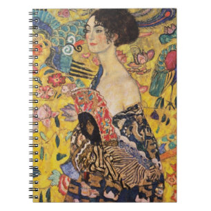 Klimt Lady with Fan Fine Art Notebook