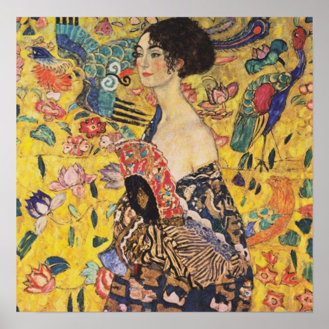 Klimt - Lady With Fan Poster (Front)