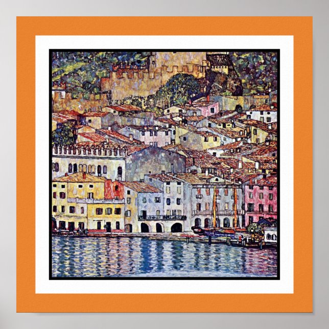 Klimt Malcesine at Lake Garda - Change Frame Color Poster (Front)