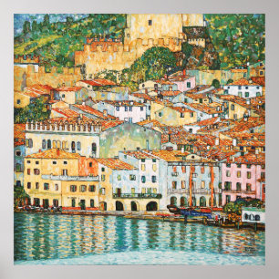 Klimt "Malcesine on Lake Garda" Poster