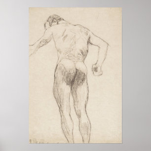 Klimt - Maneer Red Pose To The Left Poster