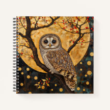 Klimt Owl Notebook/Sketchbook